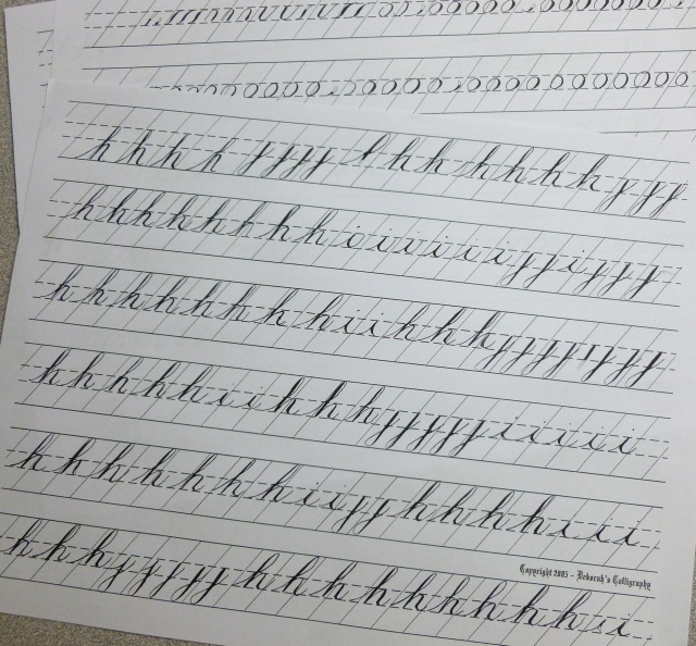 Copperplate practice